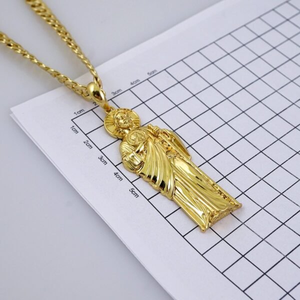 Cadenas & Colgantes- Chain Men Pendants- Plain-14K Real Color-Stainless Steel-8mm x60cm- SET1321 - Image 3