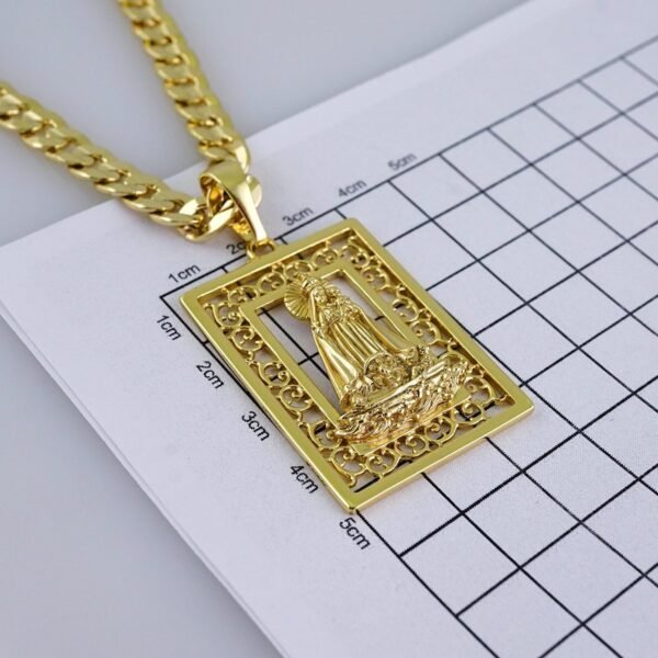 Cadenas & Colgantes- Chain Men Pendants-Plain-14K Real Color- Stainless Steel- 8mm x60cm-SET1333 - Image 3