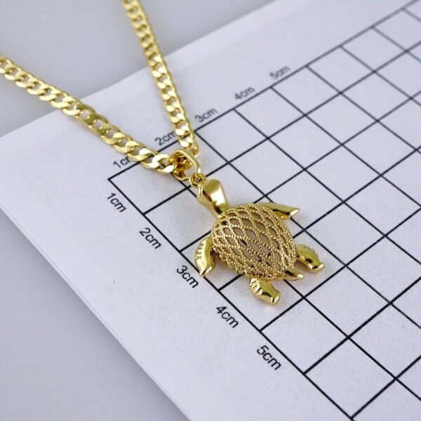 Cadena & Colgante - Chain Pendant - Plain - 14K Real Color - Stainless Steel - 3mm - SET1338 - Image 3