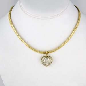 Cadenas & Colgantes & Aretes / Chain W & Pendants & Earrings/  14K Real Color/  Zircon Stone// SET163