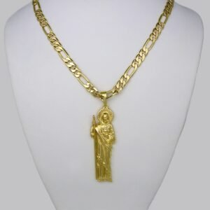 Cadenas & Colgantes/ Chain Men /14K Real Color/ Plain/ "San Judas"// SET209