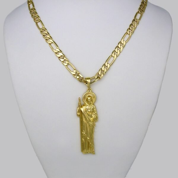 Cadenas & Colgantes/ Chain Men /14K Real Color/ Plain/ "San Judas"// SET209