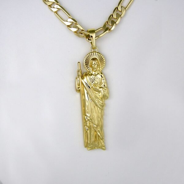 Cadenas & Colgantes/ Chain Men /14K Real Color/ Plain/ "San Judas"// SET209 - Image 2