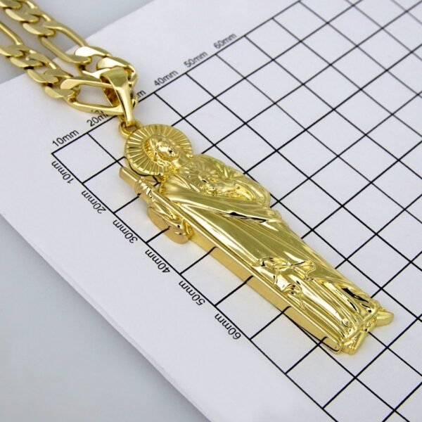 Cadenas & Colgantes/ Chain Men /14K Real Color/ Plain/ "San Judas"// SET209 - Image 3