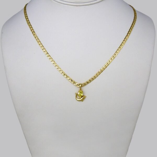 Cadenas & Colgantes/ Chain W/Pendants / 14K Real Color/Zircon Stone/ 3mm x 45cm// SET211 - Image 2