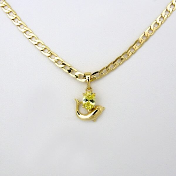 Cadenas & Colgantes/ Chain W/Pendants / 14K Real Color/Zircon Stone/ 3mm x 45cm// SET211 - Image 3