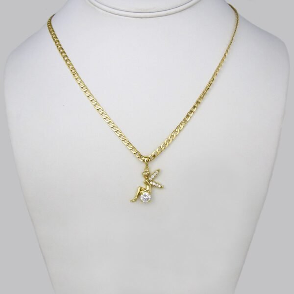 Cadenas & Colgantes/ Chain W/Pendants /  14K Real Color/  Zircon Stone/  3mm x 45cm// SET214 - Image 2