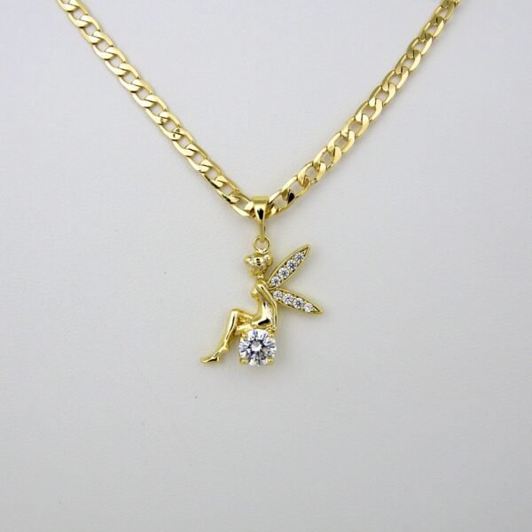 Cadenas & Colgantes/ Chain W/Pendants /  14K Real Color/  Zircon Stone/  3mm x 45cm// SET214 - Image 3