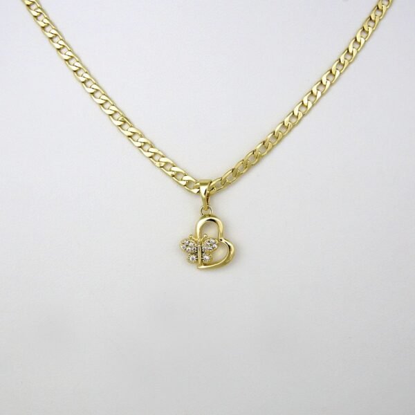 Cadenas & Colgantes & Earrings/ Chain W/Pendants /  14K Real Color/  Zircon Stone/  3mmx45cm// SET225 - Image 2