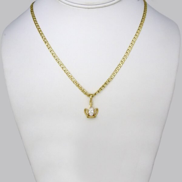 Cadenas & Colgantes & Earrings/ Chain W/Pendants /  14K Real Color/  Zircon Stone/  3mmx45cm// SET229 - Image 3