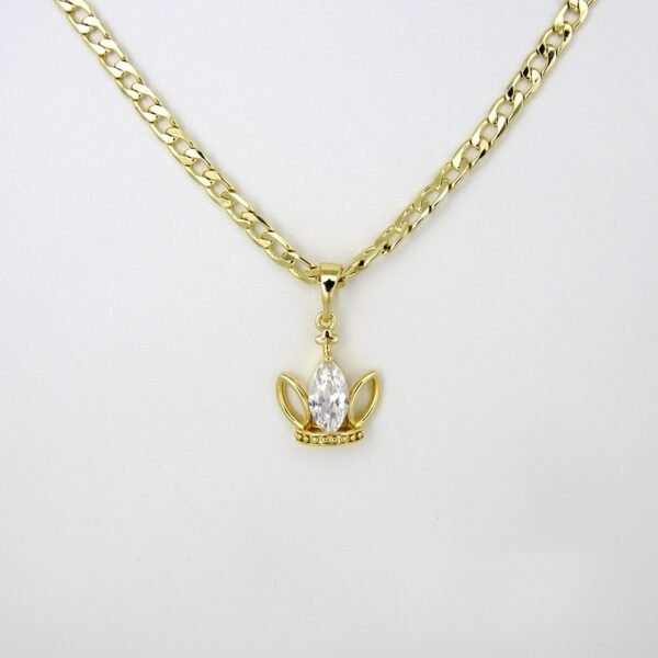 Cadenas & Colgantes & Earrings/ Chain W/Pendants /  14K Real Color/  Zircon Stone/  3mmx45cm// SET229 - Image 2