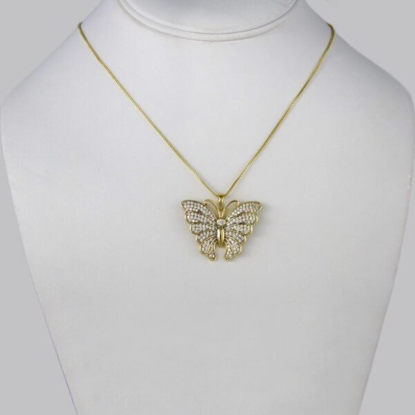 Cadenas & Colgantes & Earrings/ Chain W/Pendants /14K Real Color/Zircon Stone// SET232 - Image 3