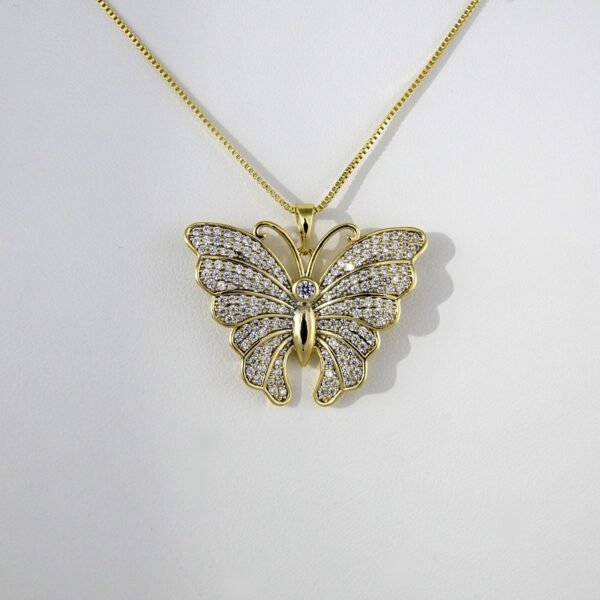 Cadenas & Colgantes & Earrings/ Chain W/Pendants /14K Real Color/Zircon Stone// SET232 - Image 2