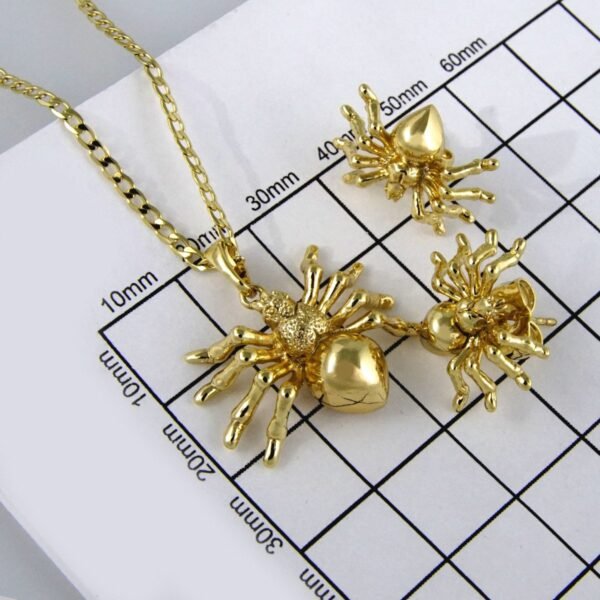 Cadenas & Colgantes & Earrings/ Chain W/Pendants /14K Real Color/Plain/ 2mm x45cm// SET234 - Image 2