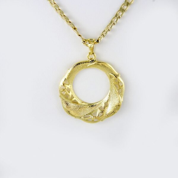 Cadenas & Colgantes & Earrings/ Chain W/Pendants /14K Real Color/ Plain/ 3mm x45cm// SET235 - Image 3