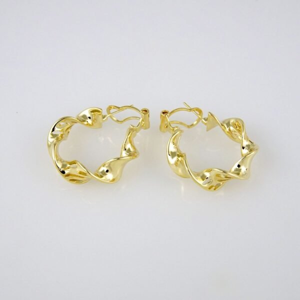 Cadenas & Colgantes & Earrings/ Chain W/Pendants /14K Real Color/ Plain/ 3mm x45cm// SET235 - Image 4