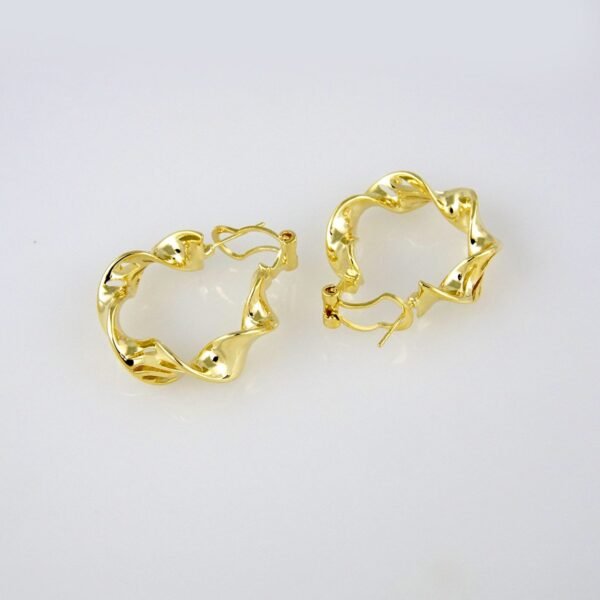 Cadenas & Colgantes & Earrings/ Chain W/Pendants /14K Real Color/ Plain/ 3mm x45cm// SET235 - Image 5