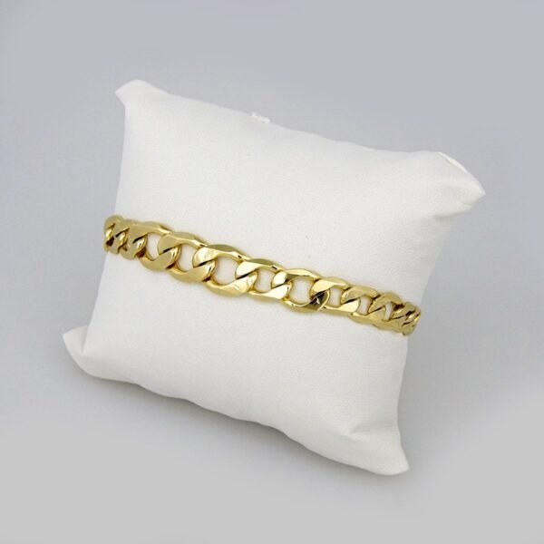 Gargantilla & Pulsera / Choker W/ Bracelet/ 14K Real Color/ Plain/ 8mm x 45cm// SET252 - Image 2