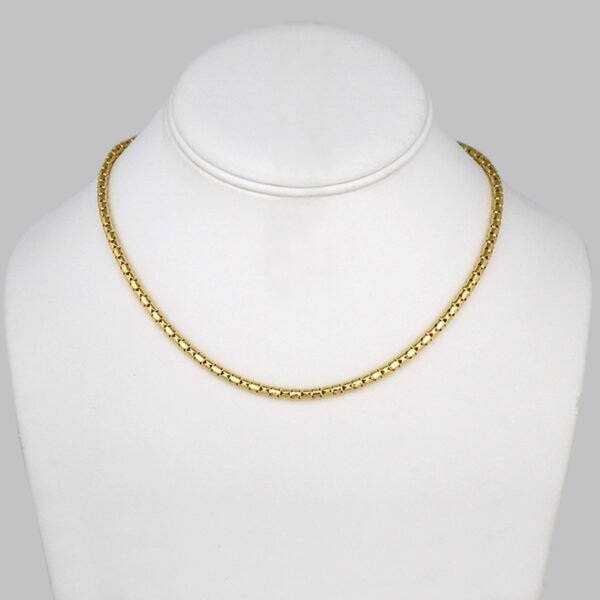 Gargantilla & Pulsera / Choker W/ Bracelet/ 14K Real Color/ Plain/ 45cm// SET266 - Image 3