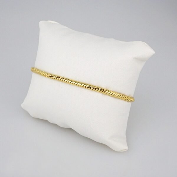 Gargantilla & Pulsera / Choker W/ Bracelet/ 14K Real Color/ Plain/ 6mm x 50cm// SET309 - Image 2