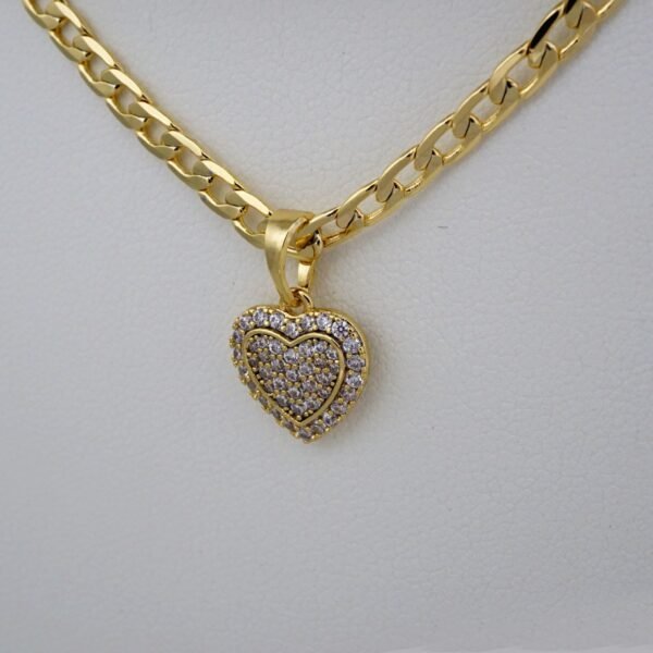 Cadenas & Colgantes & Earrings/ Rings/Bracelets/ Chain W/Pendants /14K Real Color/Zircon Stone/ 3mmx45cm// SET343 - Image 3