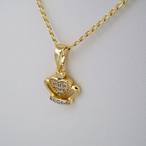 Cadenas & Colgantes & Earrings/ Chain W/Pendants /14K Real Color/Zircon Stone/ 2mmx45cm// SET344 - Image 3
