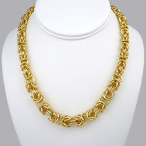 Cadenas / Chain W /  14K Real Color/  Plain/  Gargantilla 42cm// SET345