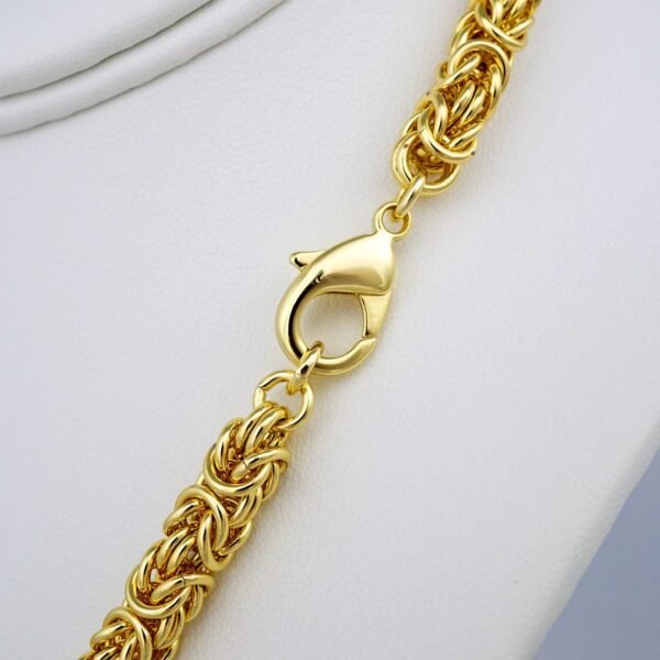 Cadenas / Chain W /  14K Real Color/  Plain/  Gargantilla 42cm// SET345 - Image 3