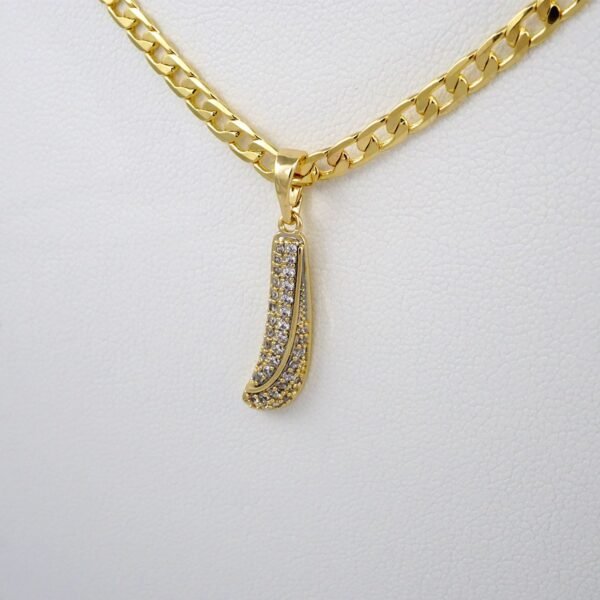Cadenas & Colgantes & Earrings & Bangles/ Chain W/Pendants /  14K Real Color/  Zircon Stone/  3mmx45cm// SET381 - Image 3