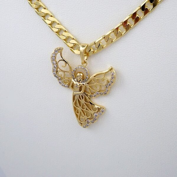 Cadenas & Colgantes/ Chain Men/Pendants/  14K Real Color/  Plain/  6mm x45cm// SET384 - Image 2