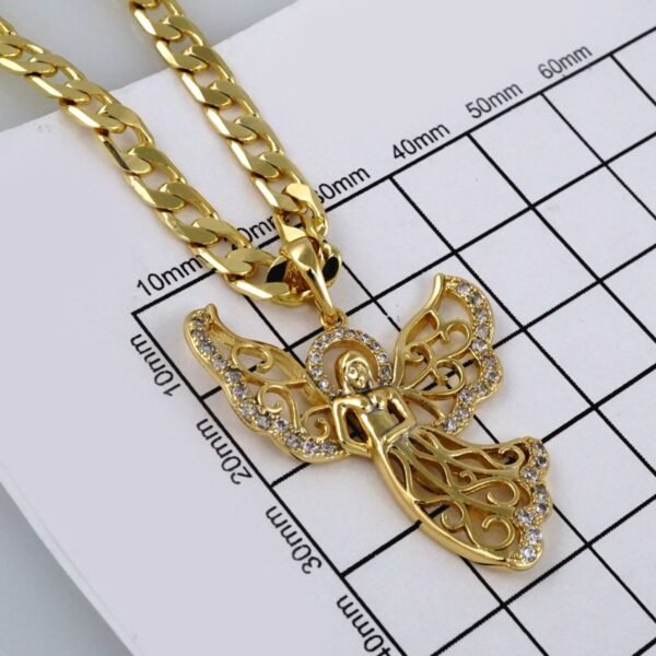 Cadenas & Colgantes/ Chain Men/Pendants/  14K Real Color/  Plain/  6mm x45cm// SET384 - Image 3