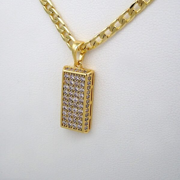 Cadenas & Colgantes & Earrings & Bracelets/ Chain W/Pendants /14K Real Color/Zircon Stone// SET406 - Image 4