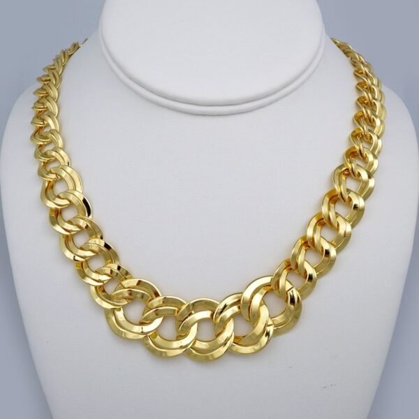 Gargantilla & Pulsera / Choker W/ Bracelet/ 14K Real Color/ Plain/ 45cm// SET421 - Image 2