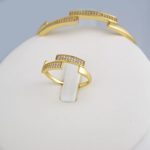 Cadenas & Colgantes & Earrings & Rings/ Chain W/Pendants /14K Real Color/Zircon Stone/ 3mm x45cm// SET431 - Image 4
