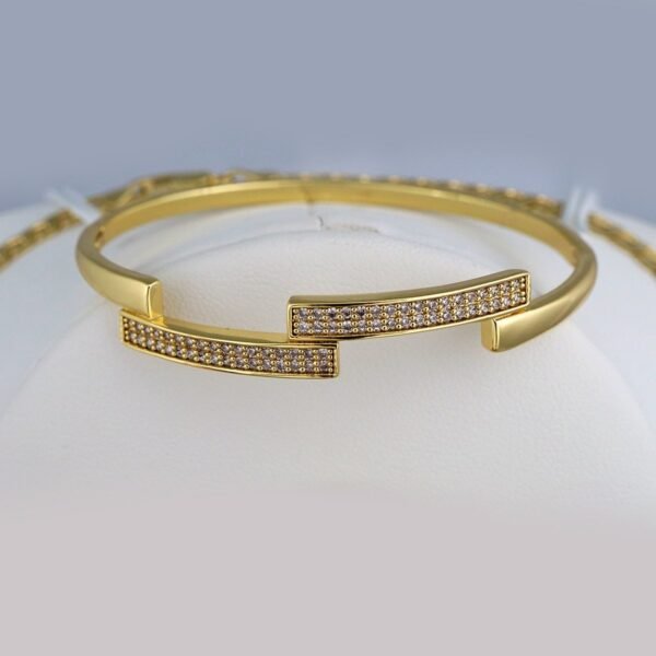 Cadenas & Colgantes & Earrings & Rings/ Chain W/Pendants /14K Real Color/Zircon Stone/ 3mm x45cm// SET431 - Image 5