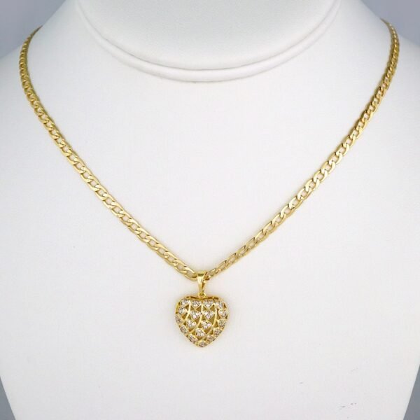 Cadenas & Colgantes & Earrings/ Chain W/Pendants / 14K Real Color/ Zircon Stone/  3mmx45cm// SET462