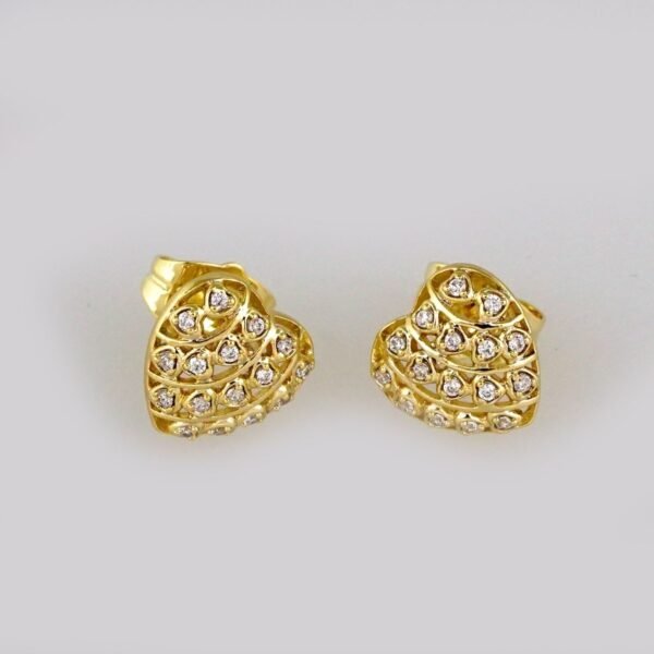 Cadenas & Colgantes & Earrings/ Chain W/Pendants / 14K Real Color/ Zircon Stone/  3mmx45cm// SET462 - Image 2