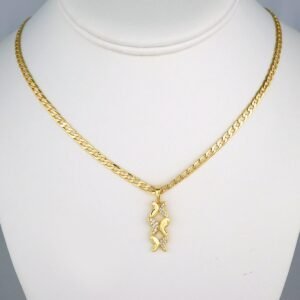 Cadenas & Colgantes & Earrings/ Chain W/Pendants / 14K Real Color/ Zircon Stone/  3mmx45cm// SET463