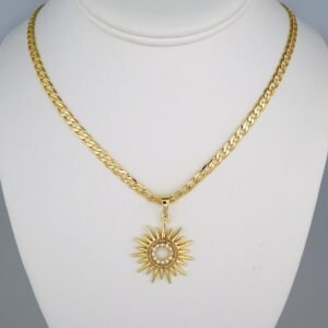 Cadenas & Colgantes & Earrings/Chain W/Pendants / 14K Real Color/ Zircon Stone/ 4mmx45cm// SET468