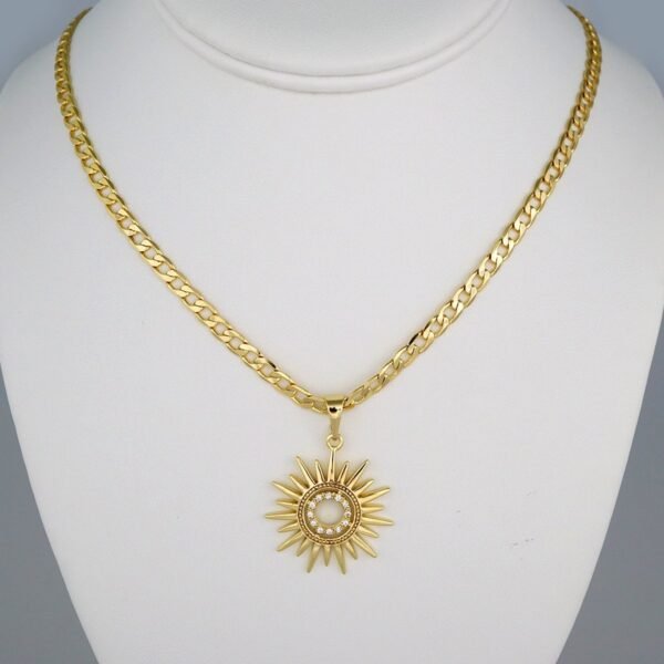 Cadenas & Colgantes & Earrings/Chain W/Pendants / 14K Real Color/ Zircon Stone/ 4mmx45cm// SET468
