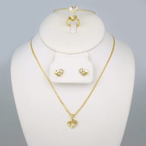 Cadenas & Colgantes & Earrings/ Rings/ Chain /Pendants /  14K Real Color/  Zircon Stone/  Set de Niña// SET509