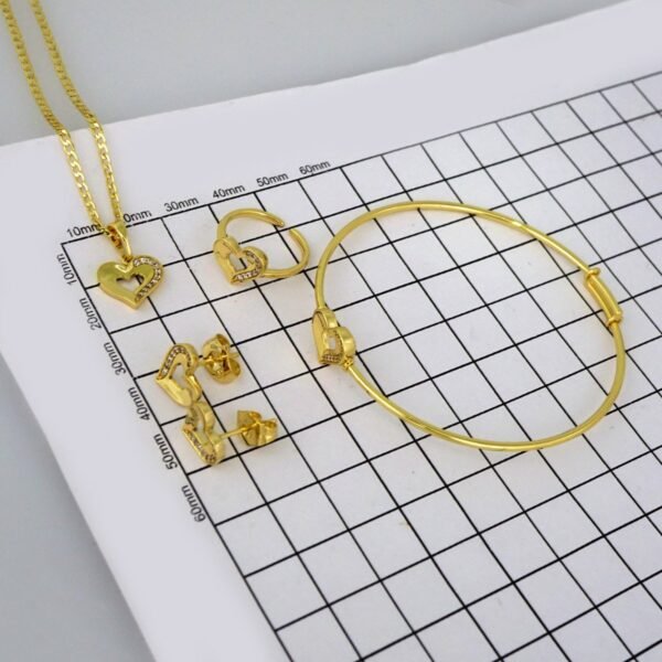Cadenas & Colgantes & Earrings/ Rings/ Chain /Pendants /  14K Real Color/  Zircon Stone/  Set de Niña// SET509 - Image 6