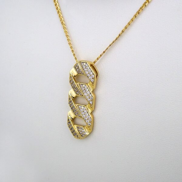 Cadenas & Colgantes & Earrings/ Rings/Bracelets/ Chain W/Pendants /14K Real Color/Zircon Stone// SET512 - Image 4