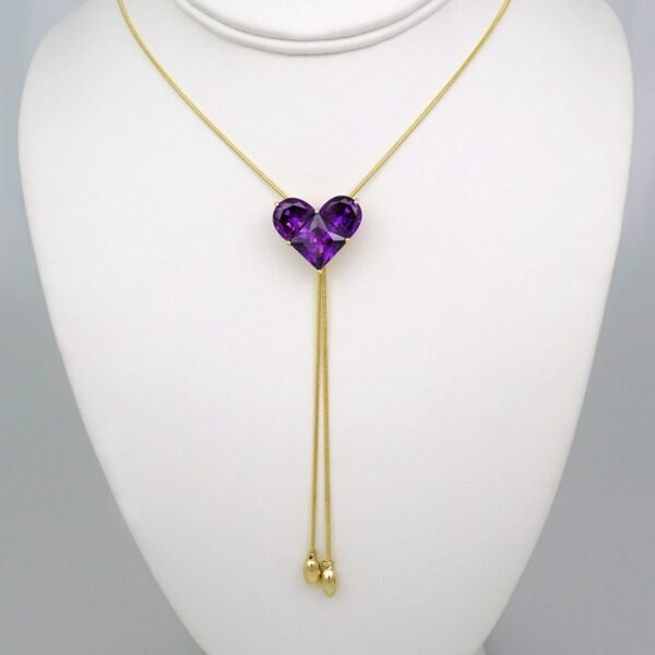 Cadenas & Colgantes & Earrings/ Chain W/Pendants /14K Real Color/Zircon Stone// SET517 - Image 2