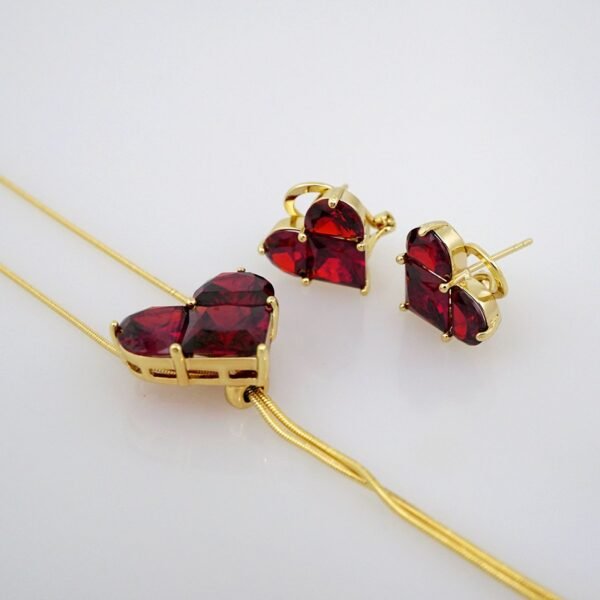 Cadenas & Colgantes & Earrings/ Chain W/Pendants / 14K Real Color/ Zircon Stone// SET518