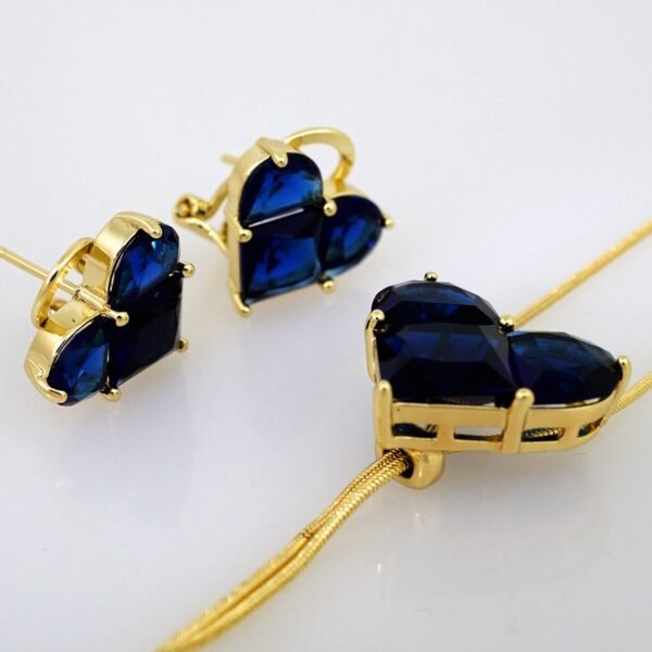Cadenas & Colgantes & Earrings/ Chain W/Pendants / 14K Real Color/ Zircon Stone// SET520 - Image 3