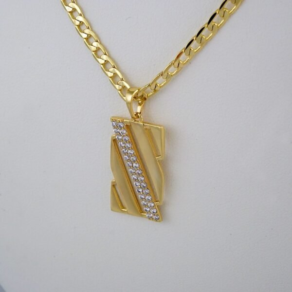 Cadenas & Colgantes & Earrings/  Chain W/Pendants /  14K Real Color/  Zircon Stone/  3mmx45// SET623 - Image 2