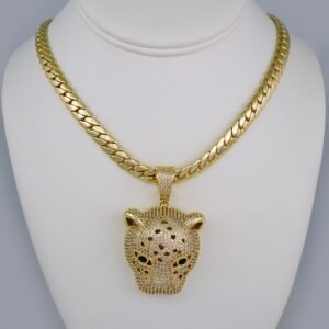 Cadenas & Colgantes/ Chain /Pendants/  14K Real Color/  Zircon Stone/  8mm// SET631