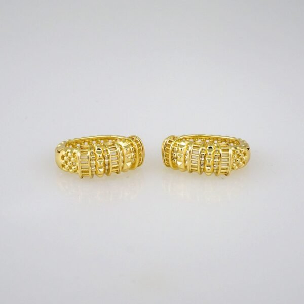 Gargantilla & Aretes/ Choker W/ Earrings/ 14K Real Color/ Plain/ 5mm x 45cm// SET538 - Image 2