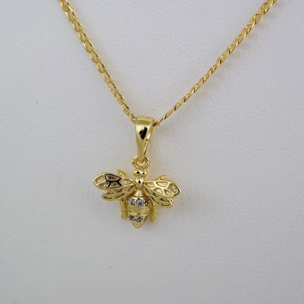 Cadenas & Colgantes & Earrings/ Chain W/Pendants /14K Real Color/Zircon Stone/ 2mmx45cm// SET640 - Image 2